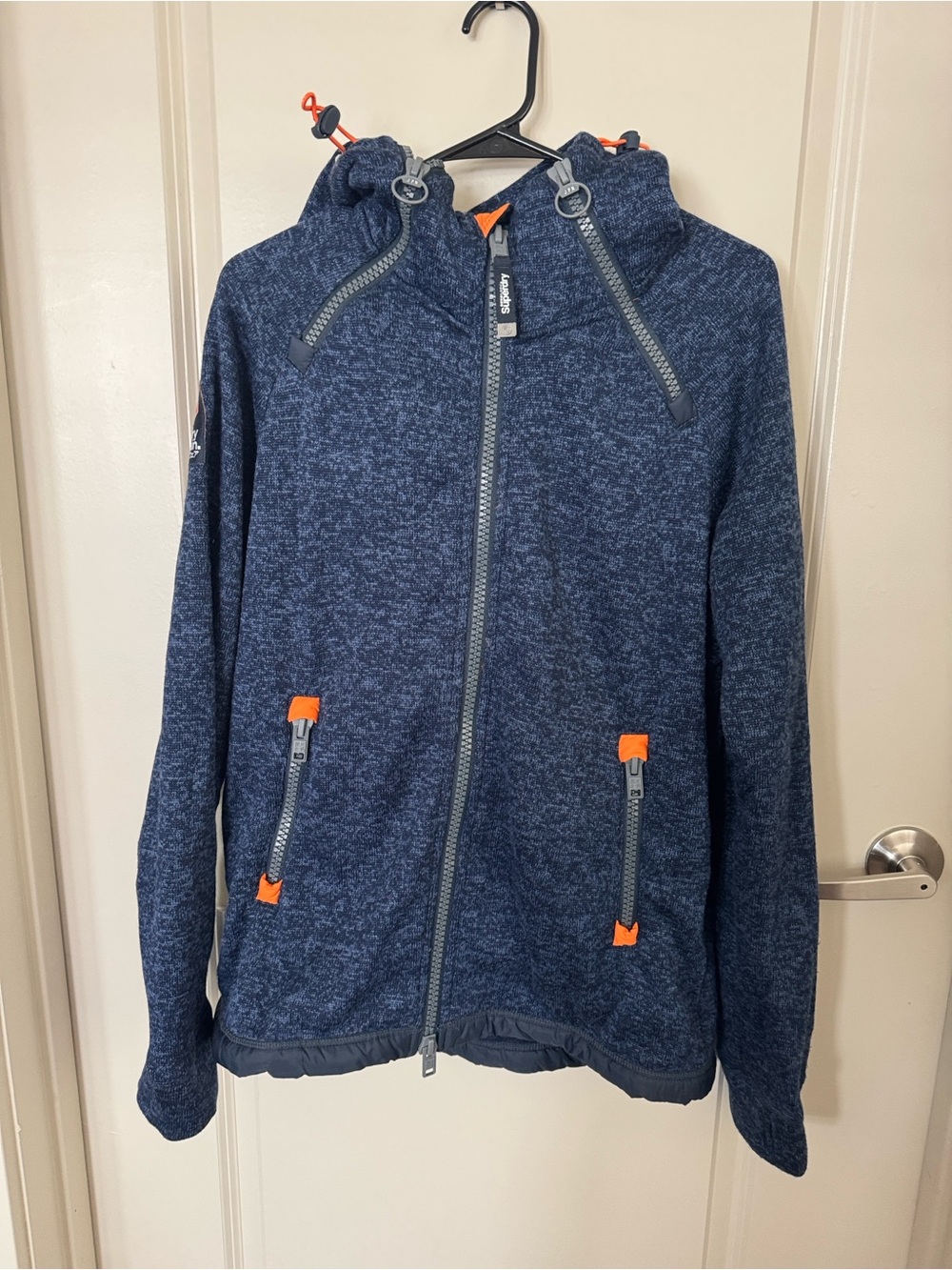 NWT Superdry Navy Jacket with Orange Accents